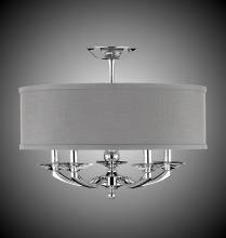 American Brass & Crystal FM5434-35S-ST-GL - 19 inch Kensington Drum Shade Flush Mount
