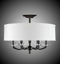 American Brass & Crystal FM5435-37G-38G-ST-PG - 24 inch Kensington Drum Shade Flush Mount