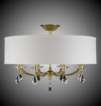 American Brass & Crystal FM5497-O-37G-38G-ST-HL - 32 inch Kensington Empire Drum Shade Flush Mount