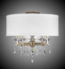 American Brass & Crystal FM5622-G-37G-38G-ST-GL - 19 inch Kaya Drum Flush Mount