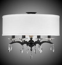 American Brass & Crystal FM5624-G-35S-ST-PG - 28 inch Kaya Drum Flush Mount