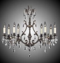 American Brass & Crystal IL9671-2-O-02G-ST - 8 Light 2 Arm Chateau Island Light