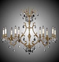 American Brass & Crystal IL9673-2-A-03G-ST - 10 Light 2 Arm Chateau Island Light