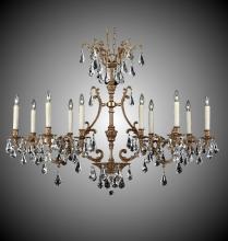 American Brass & Crystal IL9674-2-O-07G-PI - 10 Light 2 Arm Chateau Island Light