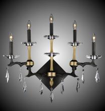 American Brass & Crystal WS5515-G-37G-ST - 5 Light Kaya Wall Sconce