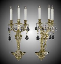 American Brass & Crystal WS9086-O-21S-ST - 3 Light Extended Blairsden Wall Sconce