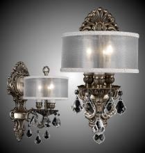 American Brass & Crystal WS9420-O-21S-PI-HL - 3 Light Shaded Wall Sconce