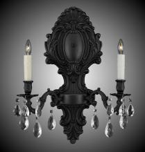 American Brass & Crystal WS9427-O-04G-ST - 2 Light Fleur-De-Lis Large Wall Sconce