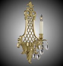American Brass & Crystal WS9453-O-02G-ST - 1 Light Lattice Medium Wall Sconce