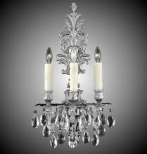 American Brass & Crystal WS9486-O-12G-PI - 3 Light Filigree Extended Top Wall Sconce