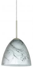Besa Lighting 1JC-4470MG-SN - Besa Vila Pendant Satin Nickel Marble Grigio 1x60W Medium Base