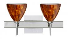 Besa Lighting 2SW-177918-LED-CR-SQ - Besa Wall With SQ Canopy Mia Chrome Amber Cloud 2x5W LED