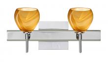 Besa Lighting 2SW-5605HN-LED-CR-SQ - Besa Wall With SQ Canopy Tay Tay Chrome Honey 2x5W LED