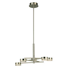 Eglo 203969A - 5 LT Integrated LED Chandelier w/ Brushed Nickel Finish & Satin Acrylic Shades