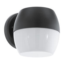 Eglo 95981A - 1 LT LED Outdoor Wall Light w/ Black Finish & Satin Glass Diffuser
