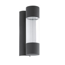 Eglo 96014A - LED Outdoor Wall Light w/ Anthracite Finish & Clear Acrylic Shade