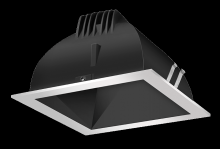 RAB Lighting NDLED4SD-80NHC-B-S - RECESSED DOWNLIGHTS 12 LUMENS NDLED4SD 4 INCH SQUARE UNIVERSAL DIMMING 80 DEGREE BEAM SPREAD 4000K