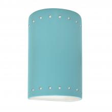 Justice Design Group CER-0995W-RFPL - Small Cylinder w/ Perfs - Open Top & Bottom (Outdoor)
