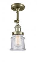 Innovations Lighting 201F-AB-G184S-LED - Canton - 1 Light - 5 inch - Antique Brass - Adjustable Semi-Flush Mount