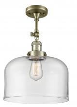 Innovations Lighting 201F-AB-G72-L - Bell - 1 Light - 12 inch - Antique Brass - Adjustable Semi-Flush Mount