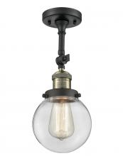 Innovations Lighting 201F-BAB-G202-6-LED - Beacon - 1 Light - 6 inch - Black Antique Brass - Adjustable Semi-Flush Mount