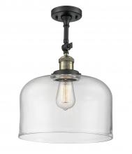 Innovations Lighting 201F-BAB-G72-L - Bell - 1 Light - 12 inch - Black Antique Brass - Adjustable Semi-Flush Mount