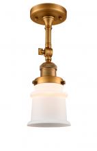 Innovations Lighting 201F-BB-G181S - Canton - 1 Light - 5 inch - Brushed Brass - Adjustable Semi-Flush Mount