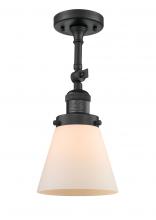 Innovations Lighting 201F-BK-G61 - Cone - 1 Light - 6 inch - Matte Black - Adjustable Semi-Flush Mount