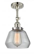 Innovations Lighting 201F-PN-G172 - Fulton - 1 Light - 7 inch - Polished Nickel - Adjustable Semi-Flush Mount