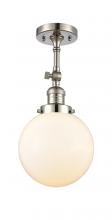 Innovations Lighting 201F-PN-G201-8 - Beacon - 1 Light - 8 inch - Polished Nickel - Adjustable Semi-Flush Mount