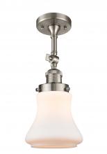 Innovations Lighting 201F-SN-G191-LED - Bellmont - 1 Light - 6 inch - Brushed Satin Nickel - Adjustable Semi-Flush Mount