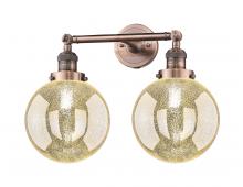 Innovations Lighting 208-AC-G208-8 - Beacon - 2 Light - 19 inch - Antique Copper - Adjustable Bath Vanity Light