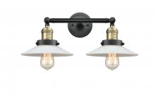 Innovations Lighting 208-BAB-G1-LED - Halophane - 2 Light - 18 inch - Black Antique Brass - Adjustable Bath Vanity Light