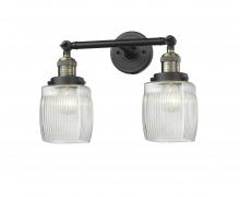 Innovations Lighting 208-BAB-G302-LED - Colton - 2 Light - 16 inch - Black Antique Brass - Adjustable Bath Vanity Light