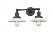 Innovations Lighting 208-OB-G1-LED - Halophane - 2 Light - 18 inch - Oil Rubbed Bronze - Adjustable Bath Vanity Light