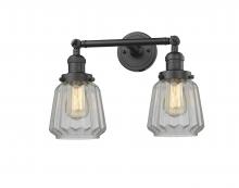 Innovations Lighting 208-OB-G142-LED - Chatham - 2 Light - 16 inch - Oil Rubbed Bronze - Adjustable Bath Vanity Light