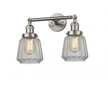 Innovations Lighting 208-SN-G142-LED - Chatham - 2 Light - 16 inch - Brushed Satin Nickel - Adjustable Bath Vanity Light