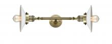 Innovations Lighting 208L-AB-G1-LED - Halophane - 2 Light - 9 inch - Antique Brass - Adjustable Bath Vanity Light