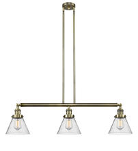 Innovations Lighting 213-AB-G44 - Cone - 3 Light - 40 inch - Antique Brass - Stem Hung - Adjustable Island Light