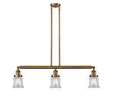 Innovations Lighting 213-BB-G182S - Canton - 3 Light - 39 inch - Brushed Brass - Stem Hung - Adjustable Island Light