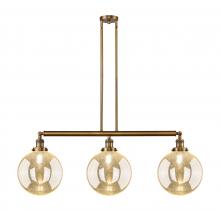 Innovations Lighting 213-BB-G208-10 - Beacon - 3 Light - 42 inch - Brushed Brass - Stem Hung - Adjustable Island Light