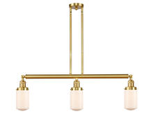 Innovations Lighting 213-SG-G311 - Dover - 3 Light - 37 inch - Satin Gold - Stem Hung - Adjustable Island Light