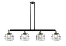 Innovations Lighting 214-BAB-G74-CE - Bell Cage - 4 Light - 53 inch - Black Antique Brass - Stem Hung - Adjustable Island Light
