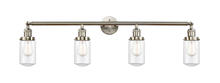 Innovations Lighting 215-SN-G312 - Dover - 4 Light - 43 inch - Brushed Satin Nickel - Adjustable Bath Vanity Light