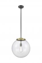 Innovations Lighting 221-1S-BAB-G204-14 - Beacon - 1 Light - 16 inch - Black Antique Brass - Stem Hung - Pendant