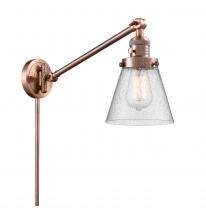 Innovations Lighting 237-AC-G64-LED - Cone - 1 Light - 8 inch - Antique Copper -Adjustable Swing Arm