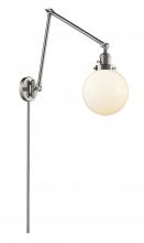 Innovations Lighting 238-SN-G201-8 - Beacon - 1 Light - 8 inch - Brushed Satin Nickel -Adjustable Swing Arm