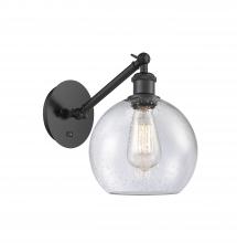 Innovations Lighting 317-1W-BK-G124-8 - Athens - 1 Light - 8 inch - Matte Black - Adjustable Sconce