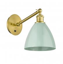 Innovations Lighting 317-1W-SG-MBD-75-SF - Plymouth - 1 Light - 8 inch - Satin Gold - Adjustable Sconce