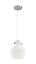 Innovations Lighting 410-1PS-SN-M410-8W - Newton Sphere - 1 Light - 8 inch - Satin Nickel - Cord hung - Pendant